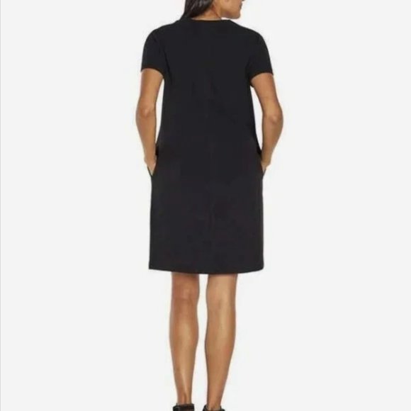 Banana Republic Women Plus Size T- Shirt Relaxed Fit Cotton Black Dress, XXL - Picture 2 of 6